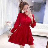 Stylish Women's Chiffon Dress - Slim Fit with Fairy-Tale Elegance