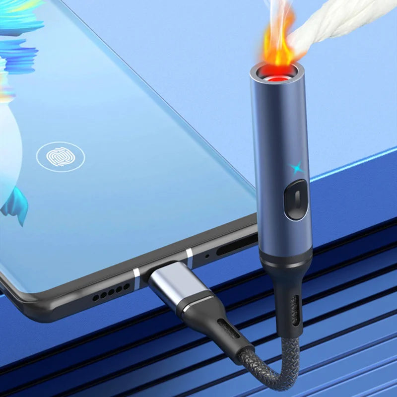 Windproof Charging Fire Starter for Mobile Phones