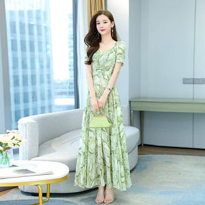 Elegant Ice Silk Dress for Women - Sanya Seaside Holiday Ready