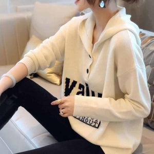 Stylish Hooded Pullover Sweater