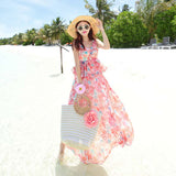 Women's Fashionable Floral Chiffon Dress - Casual and Stylish