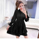 Stylish Women's Chiffon Dress - Slim Fit with Fairy-Tale Elegance