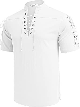 Hippie V-Neck Lace-Up Tee