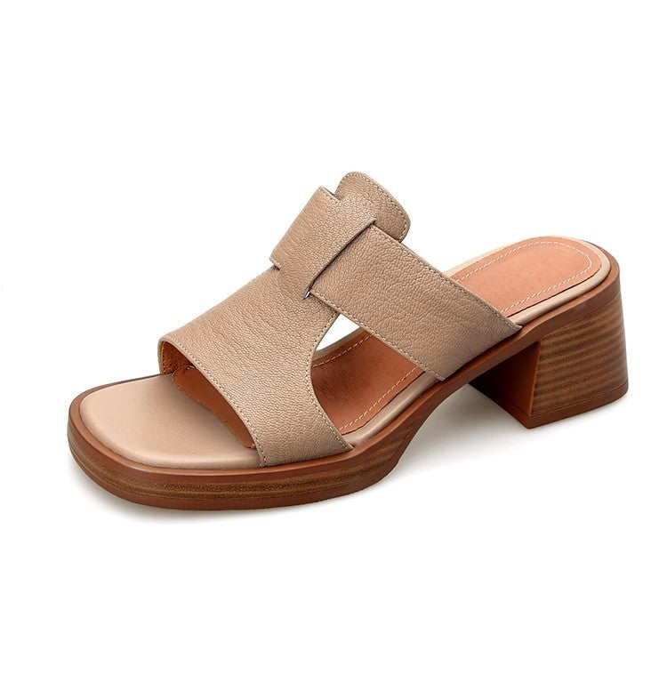 Women's Chunky Heel Waterproof Sandals