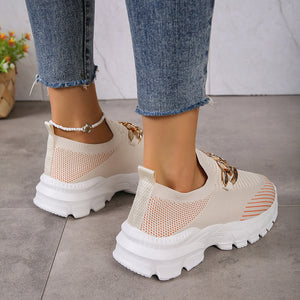 Women's Chain Design Breathable Mesh Slip-On Shoes